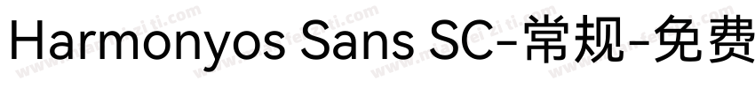 Harmonyos Sans SC-常规字体转换